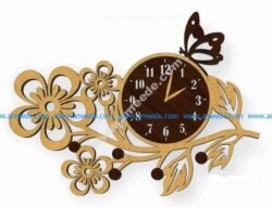 Clock with flowers