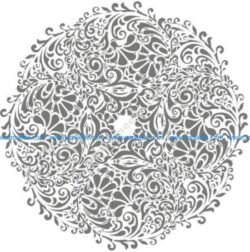 Floral Round Background