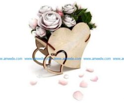 Heart shaped flower vase