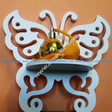 Laser Cut Butterfly Wall Shelf Rack