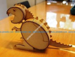 Laser Cut Wooden Box Dinosaur Template