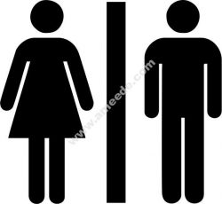 Male and female toilet icon