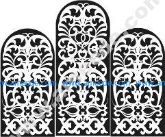 Pattern of window designs in the church