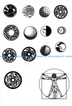 Round Pattern Circular Ornament Elements