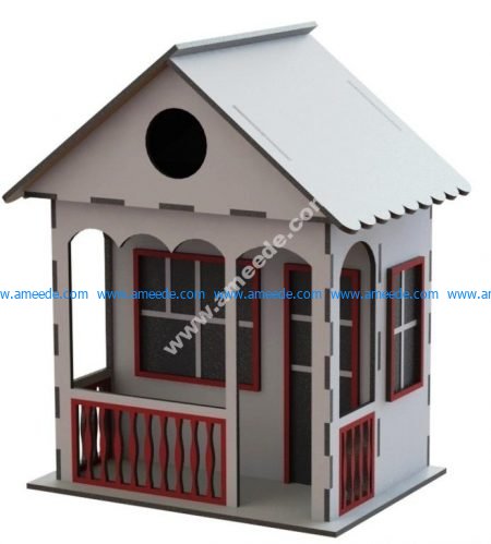 Small wooden house model