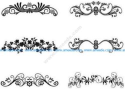 Vector Floral Ornamental Design Elements