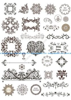 Vector Vintage Ornament Divide Border