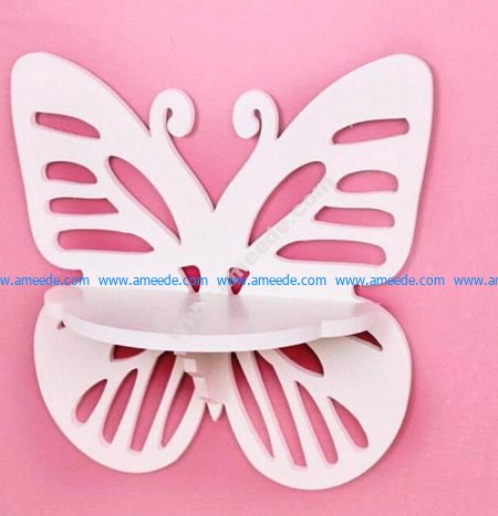 Wall Hanging Shelf Butterfly Rack Template