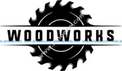 Wood processing industrial park symbol