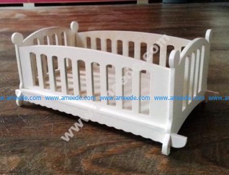 Wooden Doll Cot Bed Template