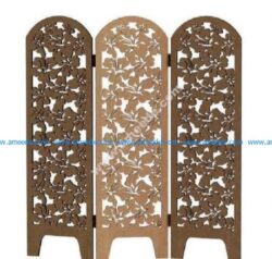 Wooden folding screen decor