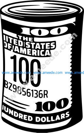 county cash 100 US dollars