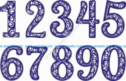 number engraving patterns