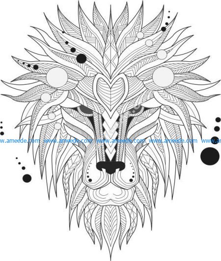 pattern of lion head