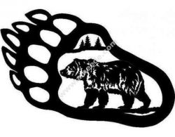 Bear paw print