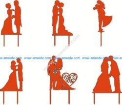 Bride and groom toppers