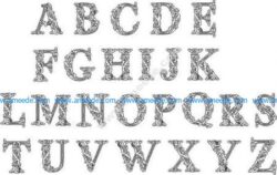 Decorative alphabet motifs