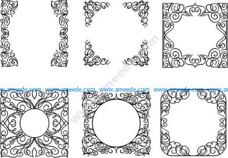 Decorative frame design template