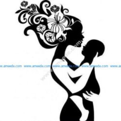 Floral Mother and child