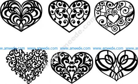 Heart decoration pattern
