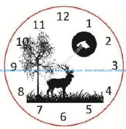 Deer Tree Moon clock