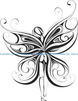 beauty and butterfly wings