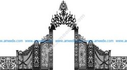 couple wedding gate