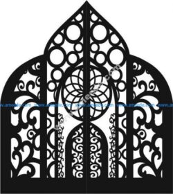 iron gate with arabic motifs