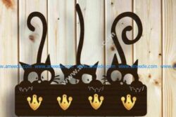 key hanger three cats