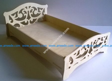 laser cut doll bed