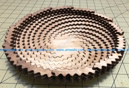 laser cut spiral tarelk