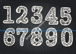 number engraved motifs