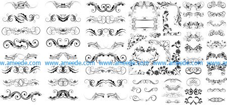 swirl collections design for CNC Laser cutting and engraving machine or 3D printing