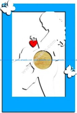 family ultrasound photo frame