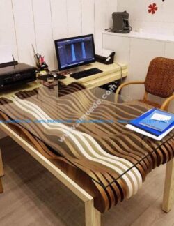 wave glass table