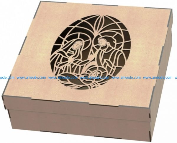 Parents gift box file .cdr and .dxf free vector download for Laser cut plasma