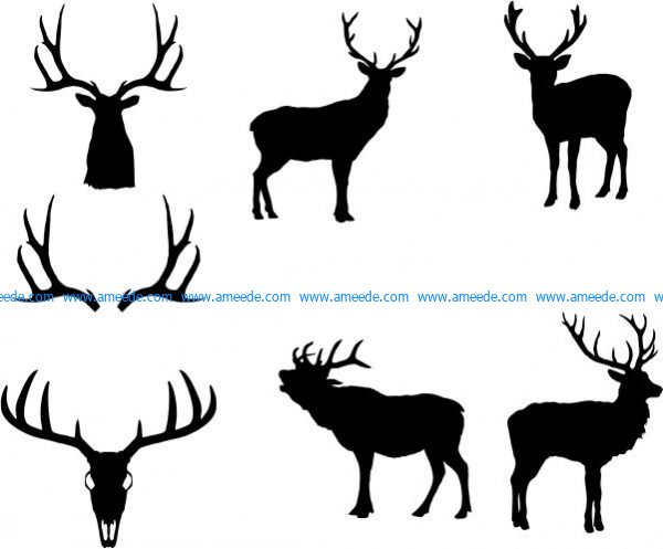 Animal design in the shape of deer