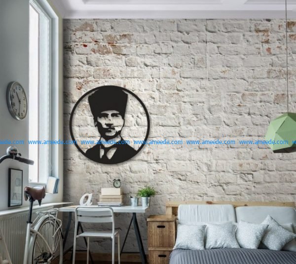 Ataturk pattern design decorated the living room