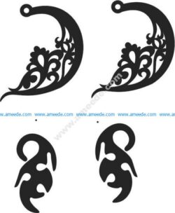 Beautiful earrings vector – Download Vector
