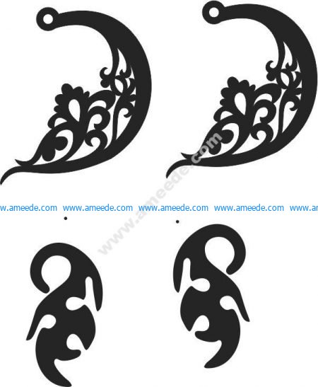 Beautiful earrings vector