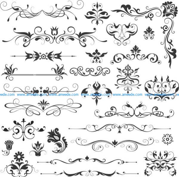 Beautiful vector decorative patterns – Download Vector