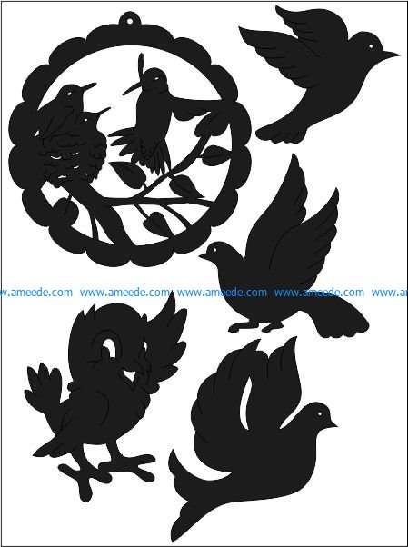 Bird sticker vector