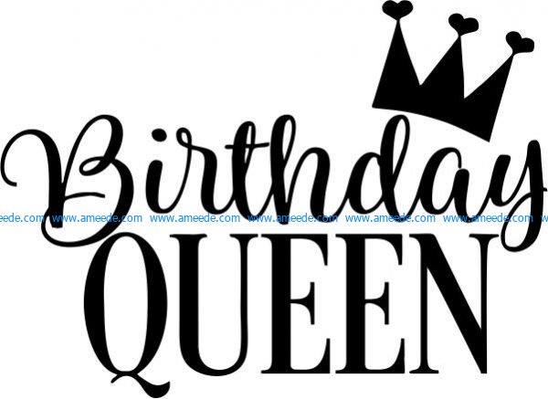 Birthday Queen T-shirt print image