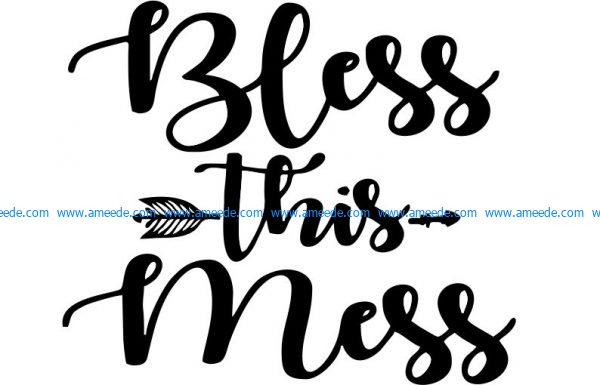 Bless this mess t-shirt print image