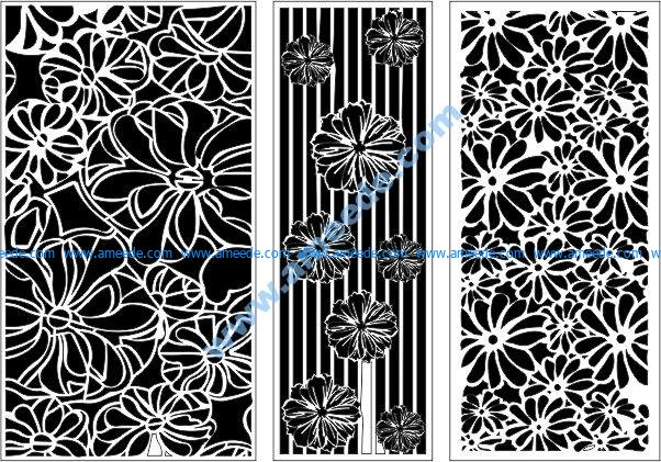 Chrysanthemum motif wall pattern