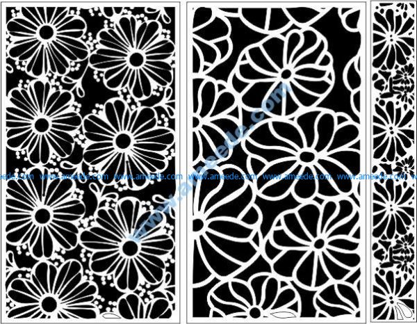 Chrysanthemum motifs decorated with baffles