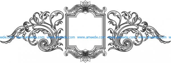 Free design vector file download for CNC and Laser Classic decorative mirror frame