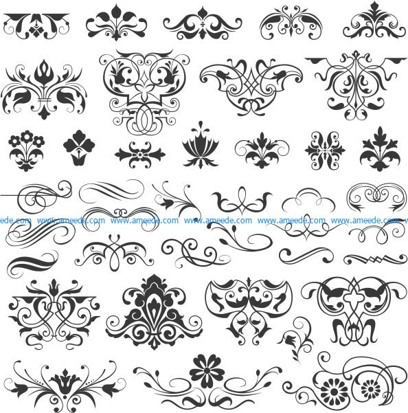 Collection of beautiful decorative motifs
