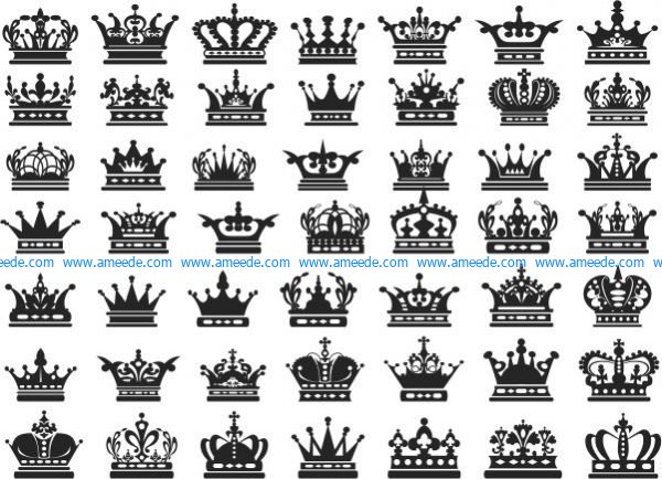 Collection of unique crowns in the world