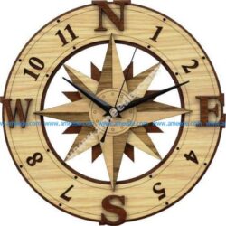 Compass Wall Clock Template